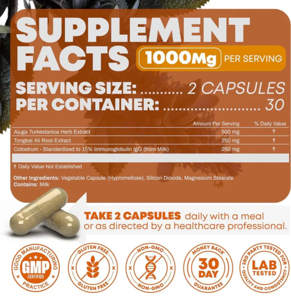 Turkesterone & Tongkat Ali - Testosterone Capsules