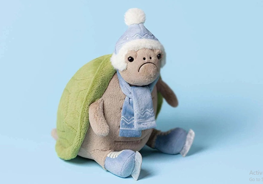 Winter Jellycat Timmy Turtle Skating Plush Stuffed Animal